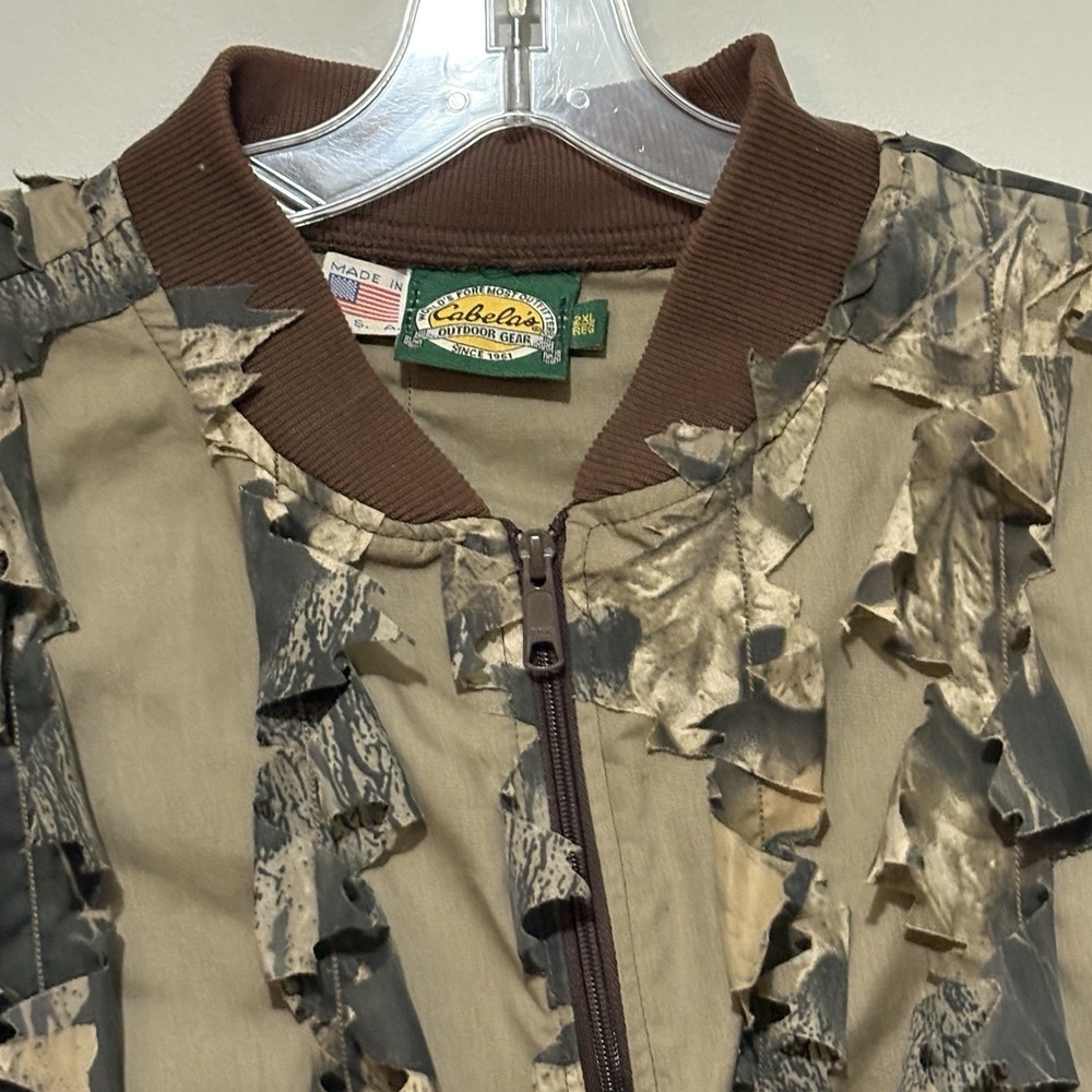 Cabela's Jacket Men's 2XL Camo Ghillie Leafed Hunting Coat Mossy Oak Break Up - Picture 3 of 7